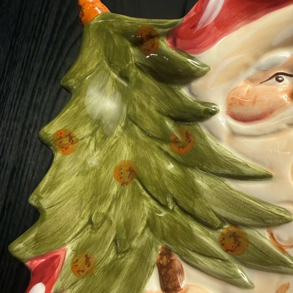 Hand Painted Santa Ceramic Plate by Target Home